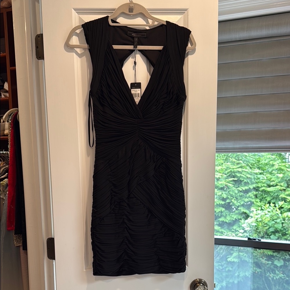 BCBGMaxAzria Black Backless Bodycon Cocktail Dress